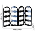 thumbnail image 3 of Foldable Screen Jewelry Organizer Black - 4-Panel Tabletop Earring Necklace Display Rack, PP Bag Pack for Dressing Table, 3 of 6