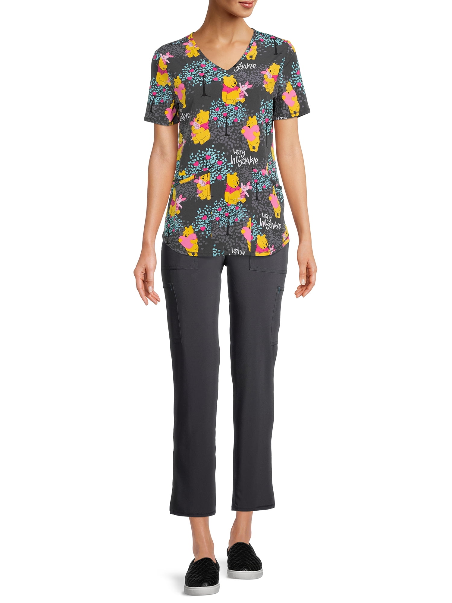 Scrubstar Women s Disney Winnie the Pooh Very Huggable Scrub Top