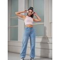thumbnail image 3 of aPAY Jeans for Women Long Denim High Waisted Pants  Retro Classic Multi Button Closure  Regular Size, 3 of 6