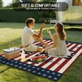 thumbnail image 5 of Fsddascl 4th of July Outdoor Rug for Patio/Deck/Porch, Non-Slip Large Area Rug 4 x 6 Ft, Red Stripe Independence Day Blue Star Indoor Outdoor Rugs Washable Area Rugs, Reversible Camping Rug Carpet, 5 of 5