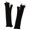 Black, variant on WEAIXIMIUNG Cute Winter Hats for Women Women's Solid Color Trend Personality Ripped Knitted Half Finger Gloves