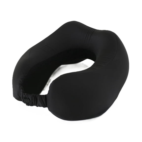 Memory Foam Travel Neck Pillow with 360Β° Neck Support, Adjustable Snap Closure, Soft Travel Cushion for Airplane, Car and Office