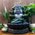 thumbnail image 3 of simhoa Bouddha Assis de Table Extérieur Jardin Lumières DEL de Bureau Cascade Brun Base, 3 of 8
