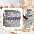 thumbnail image 6 of Storage Basket Cotton Rope Woven Organizer Space Saving Size for Makeup Bedroom Nursery Decoration, 6 of 6