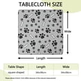 thumbnail image 2 of Paw Prints and Bones Square Fitted Tablecloth with Elastic Edge,Square Table Cover,Washable Elastic Table Cover for Home Kitchen Party Decor 34"x34", 2 of 6