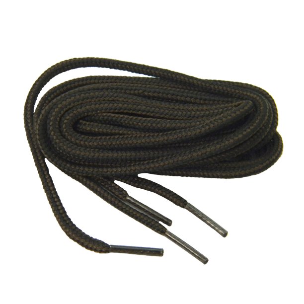 72 Inch 183 cm 2 pair pack Black with Hersey Brown Heavy Duty 4mm round