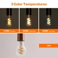 thumbnail image 5 of Better Homes & Gardens A19 LED Vintage Light Bulbs, 4.5W (40W Equivalent), E26 Base, Spiral Filament, Clear Glass, 2-Pack, 5 of 11