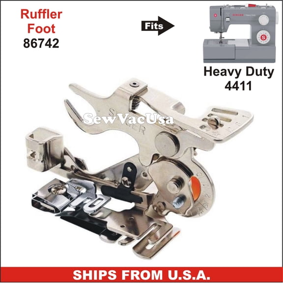 Ruffler Foot Singer Part Number 86742 Fits Singer Heavy Duty Model 4411 & More See Description