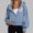 Blue, variant on Hooded Winter Coats for Women Long Sleeves Trendy Heart Printed Sweatshirts White Fall Full Zip Lightweight Jacket,S