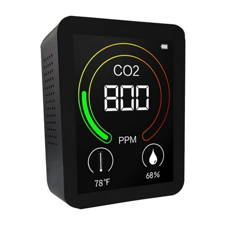 

Air Quality Monitor 400-5000PPM - 3-in-1 Combo CO2 Moisture Meter Pollution Meter - USB Charge CO2 Meter Air Quality Meter Humidity for Home Office