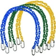 thumbnail image 1 of Playkids Fully Coated Swing Set Chain (Pair of Two) in sizes 40" 66" or 85" with Quick Links for Swing Set and Playground Plastic Chain - Green Blue Yellow, 1 of 1