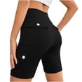 thumbnail image 5 of GUACER Womens Bike Shorts Casual Elastic Waisted with Pockets Yoga Shorts, 5 of 7