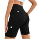 thumbnail image 5 of TaTaai Women's Casual Solid Color Stretchy Elastic Waist Yoga Shorts Comfortable Breathable Sports Workout Shorts with Convenient Pockets for Daily and Fitness Gift, 5 of 7