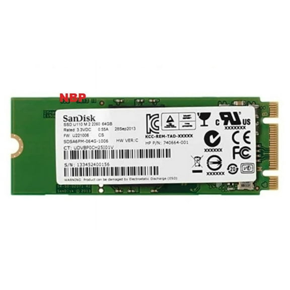 Genuine HP Thin Client 64GB MLC SATA M.2 SSD Drive 740664-001 SDSA6PM-064G-1006