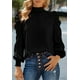 thumbnail image 1 of Blusa elegante de gasa para mujer, estilo ejecutivo, con cuello alto y un solo color, 1 of 6
