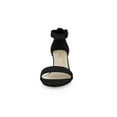 thumbnail image 6 of BLISSFUL STEP Women's Open Toe Ankle Strap Block Heel Sandals Black 7, 6 of 7