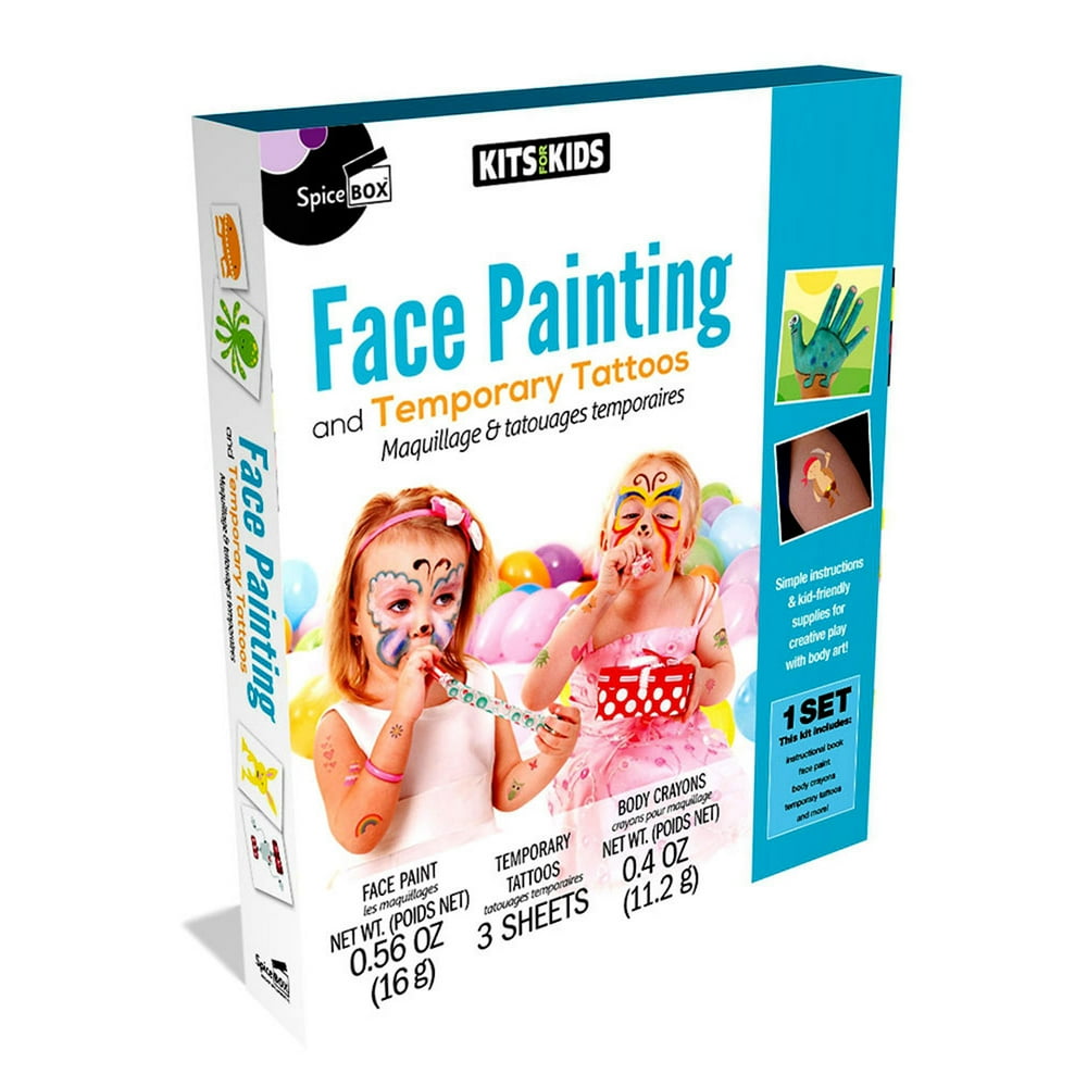 SpiceBox Kits For Kids Face Painting & Temporary Tattoos