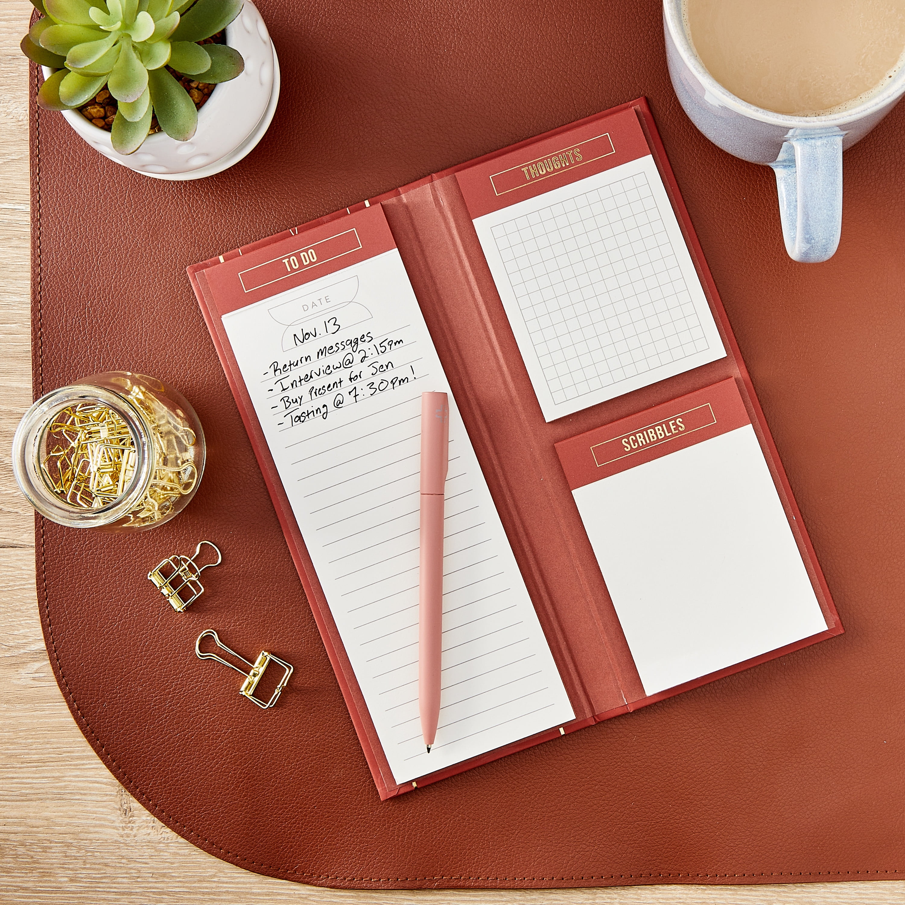 (3 pack) Pen+Gear Notepad Set, Red Canyon, 3.6" x 9", 3 Count