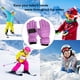 thumbnail image 3 of Guantes de invierno para niños, para exteriores, para niños, niñas, patinaje sobre nieve, snowboard, resistentes al viento, cálidos, para esquí, talla M/L, morados., 3 of 7