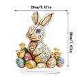 thumbnail image 4 of Easter Rabbit Eggs Decorations Spring Easter Centerpieces Cartoon Cute 2D Acrylic BunnyEgg Flower Figurines Table Ornament for Farmhouse Home Kitchen Easter Party,Birthday Gifts, 4 of 8