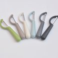 thumbnail image 3 of 2 Pieces Fruit Vegetable Stainless Steel Peeler steel peeler Paring Paring cutter Round Handle Tools Kitchen Processor Random Color, 3 of 9