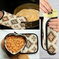thumbnail image 5 of Yayeee Oven Mitts and Pot Holder Set of 2 Heat Resistant Kitchen Gloves Baking Hot Pad, Geometric Designs, 5 of 5