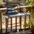 thumbnail image 2 of Gymax 31.5'' Balcony Railing Table w/ 5-Position Adjustable Height for Porch Patio, 2 of 10