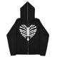 thumbnail image 1 of Sudadera de calavera oscura europea y americana para hombre y mujer, sudaderas con capucha góticas para pareja, sudadera Harajuku con cremallera de gran tamaño 2023, 1 of 5