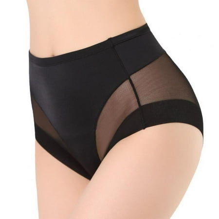 

Popvcly Women Mesh Panties Seamless See-Through Underpants Girls Intimate Briefs Black M