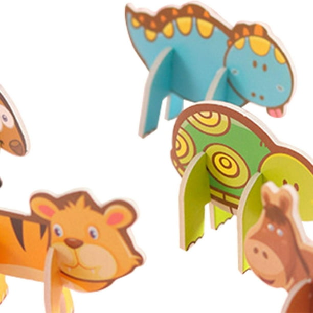 25 Rompecabezas 3D De Animales Para Niños – Puzzle Educativo De Papel DIY Con Dibujos Animados, Ideal Para Aprender Jugando