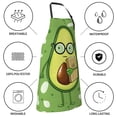 thumbnail image 5 of Kdxio Avocado with Glasses Apron with Pockets Adjustable Kitchen Aprons for Men Women Waterproof Aprons for Cooking,Drawing,Crafting, Baking Household Cleaning, 5 of 8