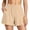 Beige_Gift Idea, variant on Women's Sweat Shorts French Terry Elatic Waist Workout Casual Lounge Shorts with Pockets Red 2XL