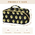 thumbnail image 4 of FORMRS Makeup Bag Travel Cosmetic Organizer for Women Fold Flat Zipper Pouch with Handle, Black Volleyball Pattern, 4 of 8