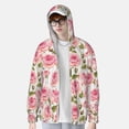thumbnail image 2 of Fuzoiu Rose Flowers Print Unisex Sun Protection Hoodie,UPF 50+ Light Jacket,Full Zip Sun Protection Hoodie,Long Sleeve Sun Shirts,for Outdoor Activities-Medium, 2 of 7
