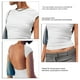 thumbnail image 4 of Camiseta de moda transpirable para aniversario blanco XS Camiseta sin espalda para mujer color puro suave agradable a la piel, 4 of 4