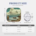 thumbnail image 2 of KLL Serene Coastal Blue Sky Windshield Sun Shade 2-Piece Foldable Car Front Window Sunshade for Most Sedans SUV Truck- Medium, 2 of 5