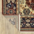 thumbnail image 3 of HomeRoots Red Blue Orange And Beige Oriental Power Loom Stain Resistant Area Rug, 3 of 10
