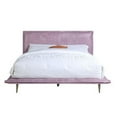 thumbnail image 4 of Benjara King Bed with Faux Leather Upholstery, Pink, 4 of 5