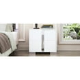 thumbnail image 6 of Smilegend Elegant Mirrored Nightstand with 2 Drawers and Metal Handle, Bedside Table for Bedroom, Living Room, White, 6 of 7