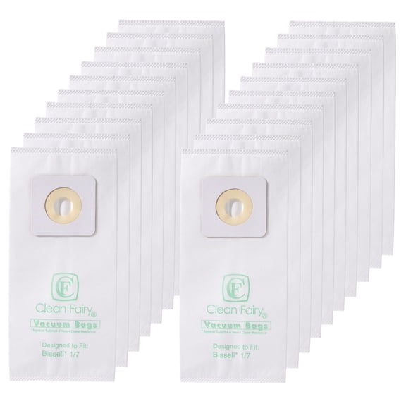 CF Clean Fairy 20Pack Vacuum Bags Replacement Bissell Style 1/7 Non-Woven Fabric Filter Bags