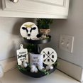 thumbnail image 4 of Hearth & Gear Spring Layered Tray Decorative Mini Garden Farm Ornament Wooden Sign Decorative Wooden Signs Large Metal Tray for Coffee Table 3 Tie Serving Tray Set 3 Tie Tray Hardware Wooden Long Tray, 4 of 7