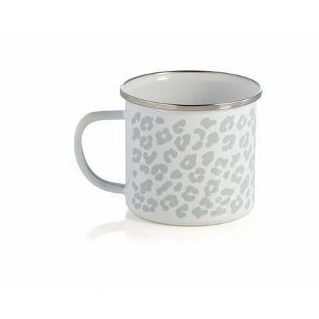

Shiraleah Leopard Print Enamel Mug- Grey