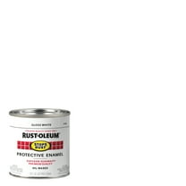 6 Pack, White, Rust-Oleum Stops Rust Gloss Protective Enamel- 7792730, 1/2 Pint