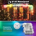 thumbnail image 4 of GooingTop Christmas String Lights Outdoor 42.6Ft 130 LED Fairy Lights  Battery Operated Waterproof with 8Modes for Party Garden Holiday Trees Christmas Outdoor Decor(Color), 4 of 7