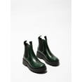 thumbnail image 3 of Fly London Womens Petrol Green MEDI789 Wedged Chelsea Ankle Leather Platform Boots, 3 of 5