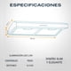 thumbnail image 5 of FLINE | Campana de cocina 80 cm | GABINETE | Controles botones |extractora | diseño slim de acero Inoxidable | 3 velocidades | Tallin 80, 5 of 7
