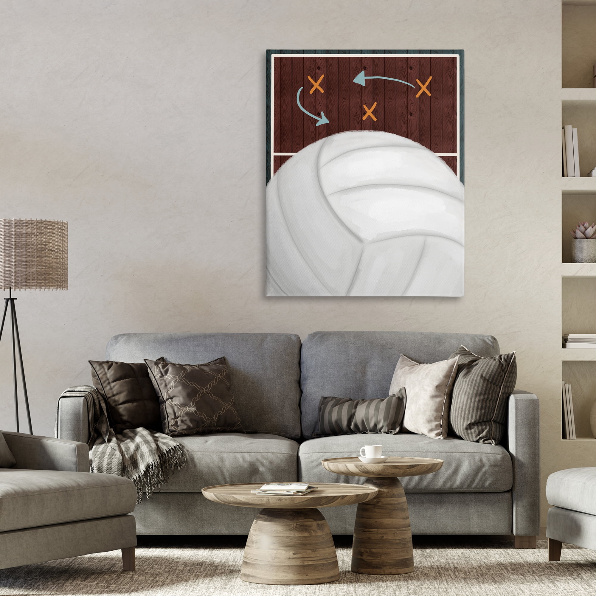 Stupell Industries Volleyball Court Tactics Canvas Wall Art, design by Jennifer Stith