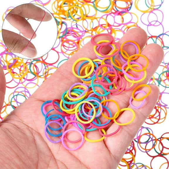 Strong Pull Disposable Rubber Bands for Children - 1000 Small Hair Ties for Pigtails for Everyday Use and Hairstyles