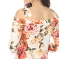 thumbnail image 5 of White Mark Women's Cold Shoulder 3/4 Sleeve Dress, 5 of 6