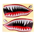 thumbnail image 2 of 2 Piezas Tiburón Boca Ojos Calcomanías Pegatinas Kayak Barco Pesca Gráficos Accesorios Sunnimix Calcomanía de dientes de tiburón, 2 of 5